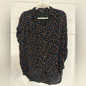 Madewell Central Drapey Prairie Posies Floral Shirt Size Medium